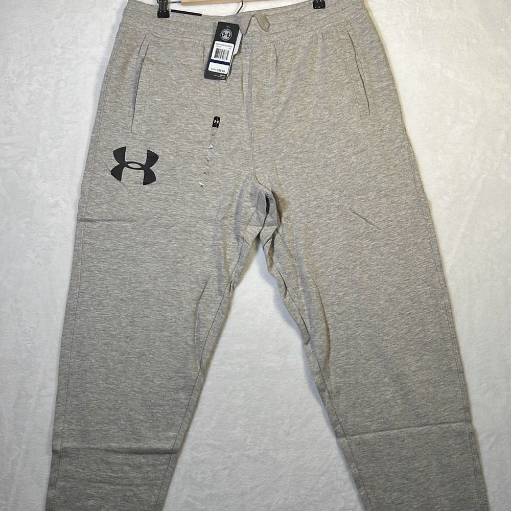 Under Armour UA Men's Rival Fleece Logo Joggers Sweatpants NWT- Men XL - Picture 3 of 7
